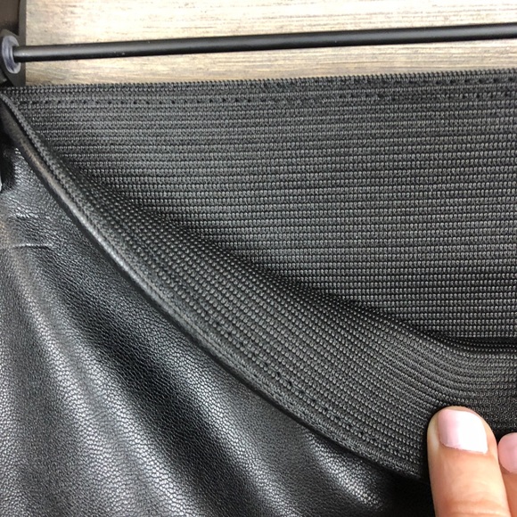 NEW Velvet Faux Leather Black Pants - Picture 6 of 8
